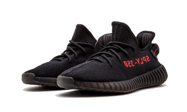 kids Yeezy Boost 350 V2 Shoes "Black/Red" 